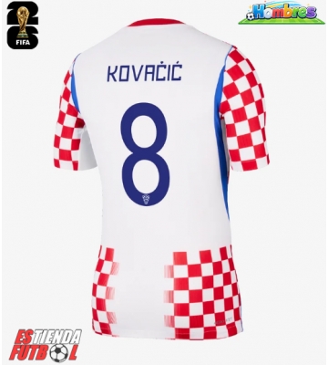 Croacia Mateo Kovacic #8 Primera Equipación Mundial 2026 Manga Corta